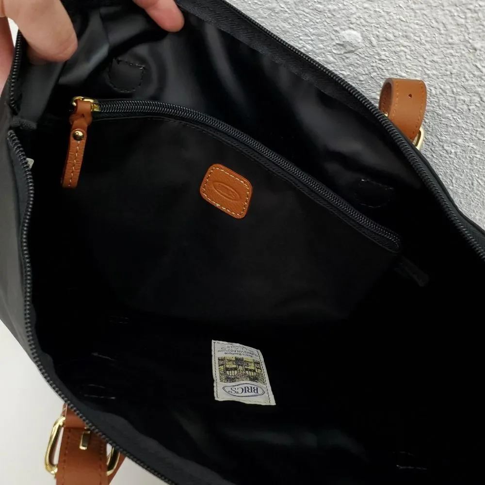NWT BRIC'S X Medium Waterproof Shopping Nylon Tote Bag With Crossbody Bag - Picture 7 of 9